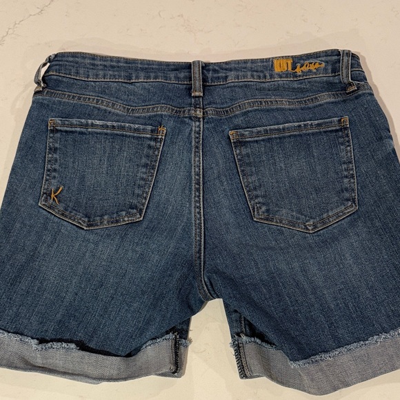 Kut from the Kloth Laty Boyfriend Distressed Blue Jean Shorts - Picture 6 of 7